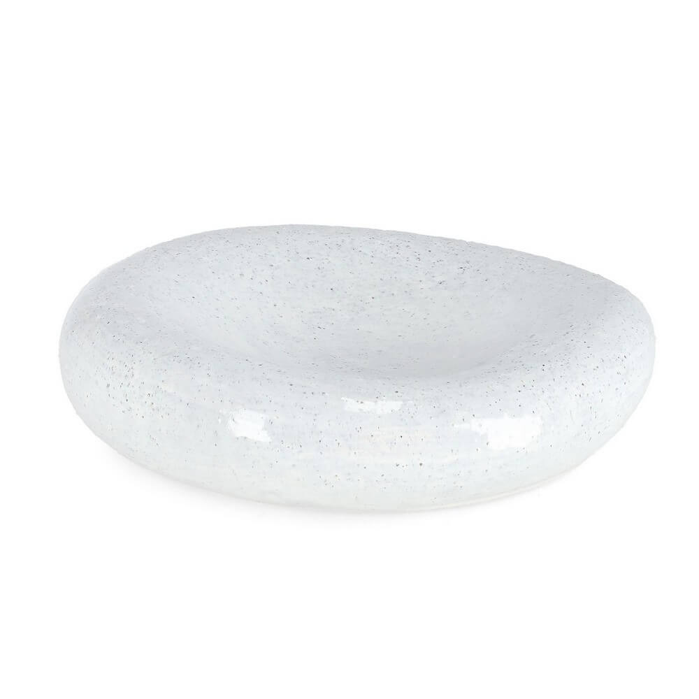 Ciotola Decorativa in Ceramica a Forma di Sasso Bianco - MASAMI