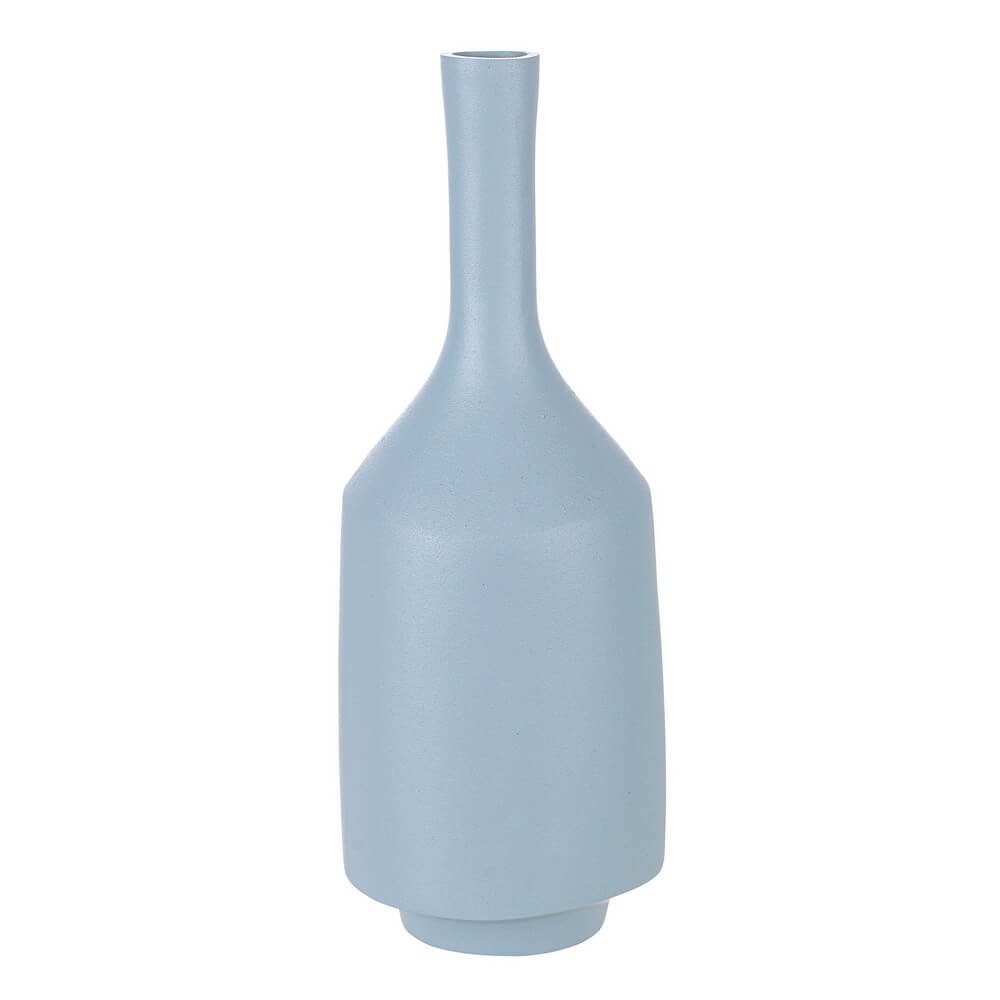 Vaso Bottiglia Decorativo in Alluminio Azzurro Fatto a Mano - MEI-XIANG