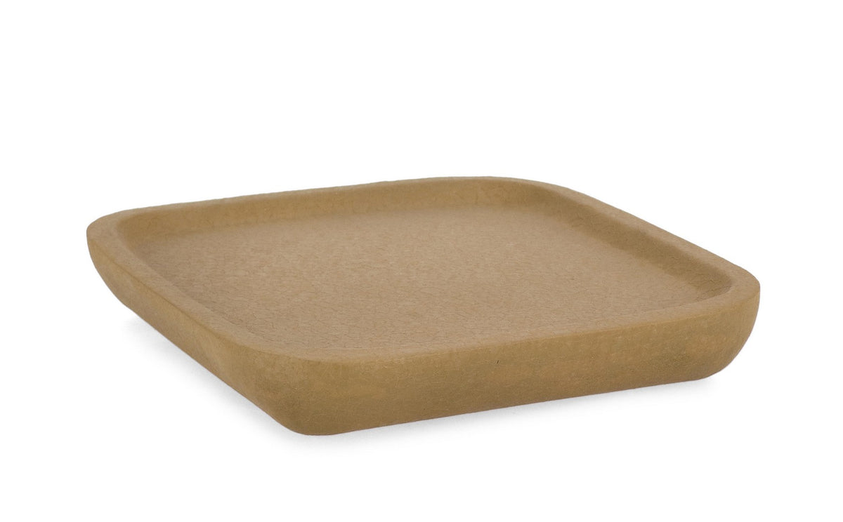 Set di 3 Vassoi Decorativi Quadrati in Acciaio Effetto Pelle Coccodrillo - QU