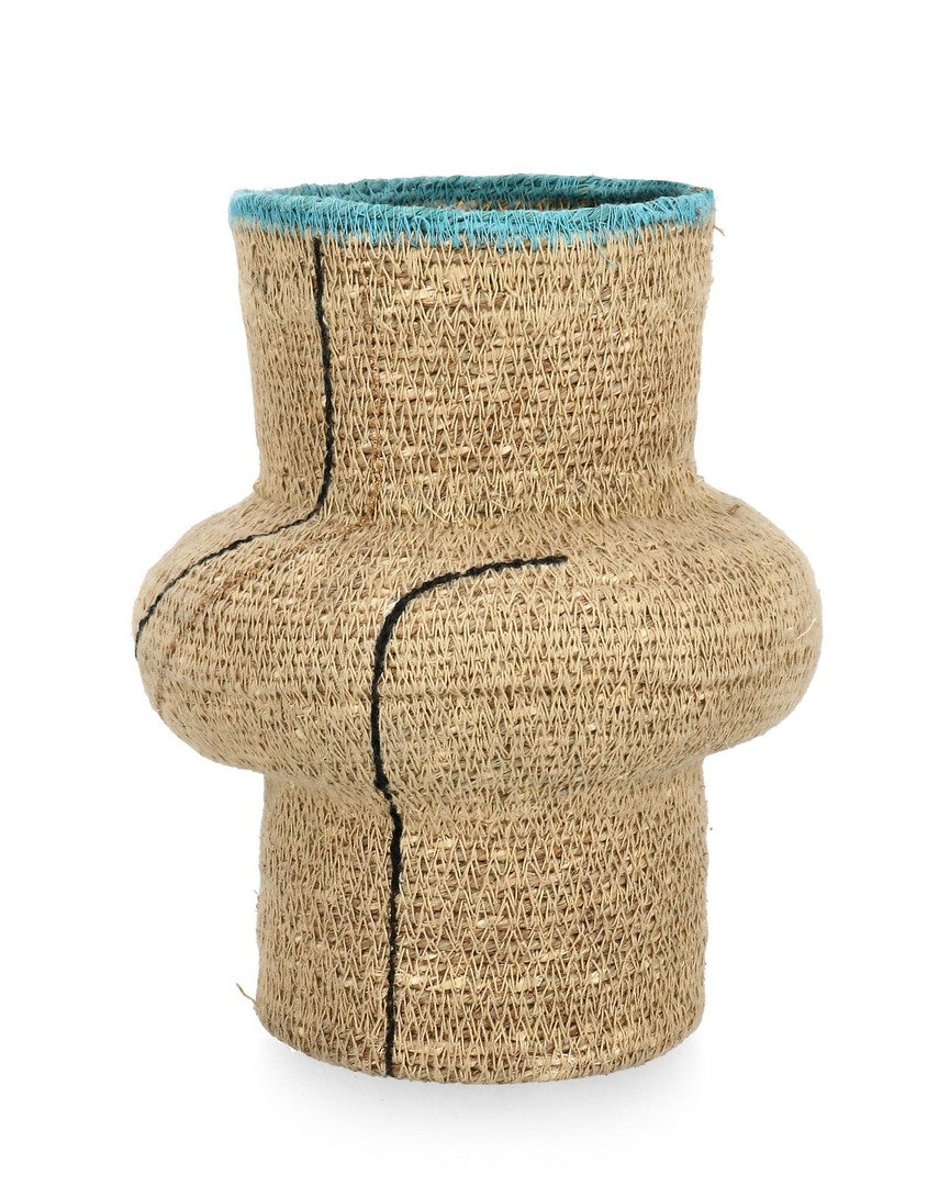 Set di 4 Porta Vaso Decorativo in Giacinto d'Acqua Intrecciato Fatto a Mano - THANG