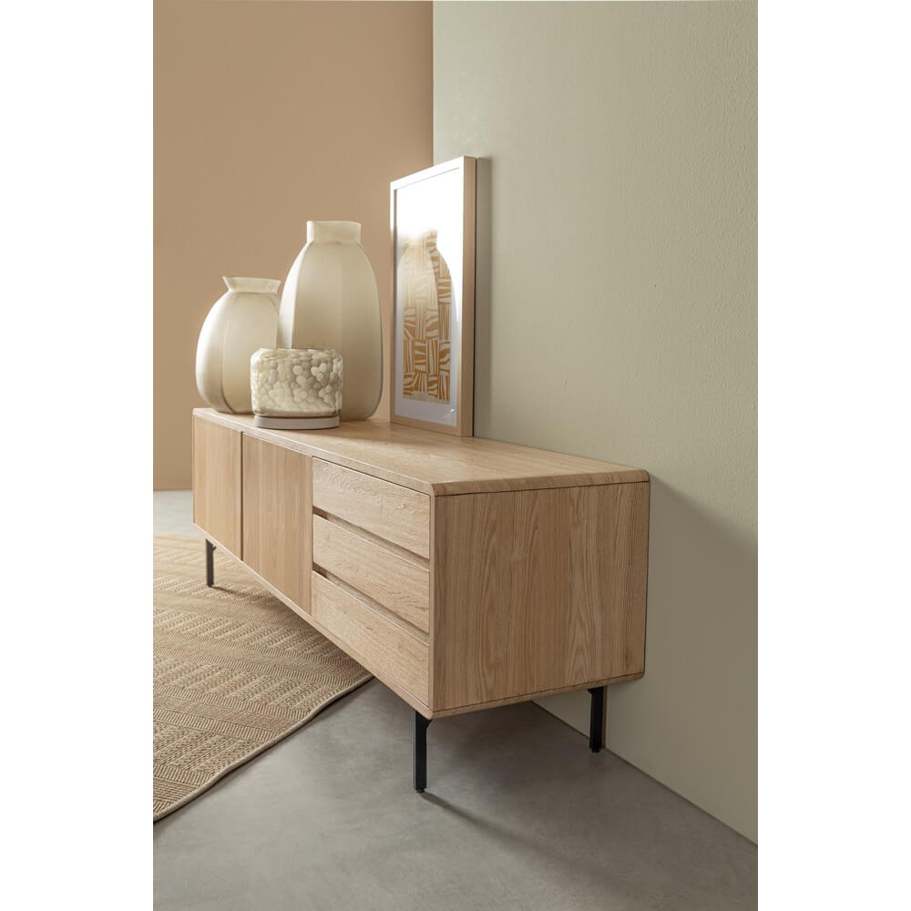 Vaso in vetro soffiato a mano satinato beige alto 49 cm - HASSAN