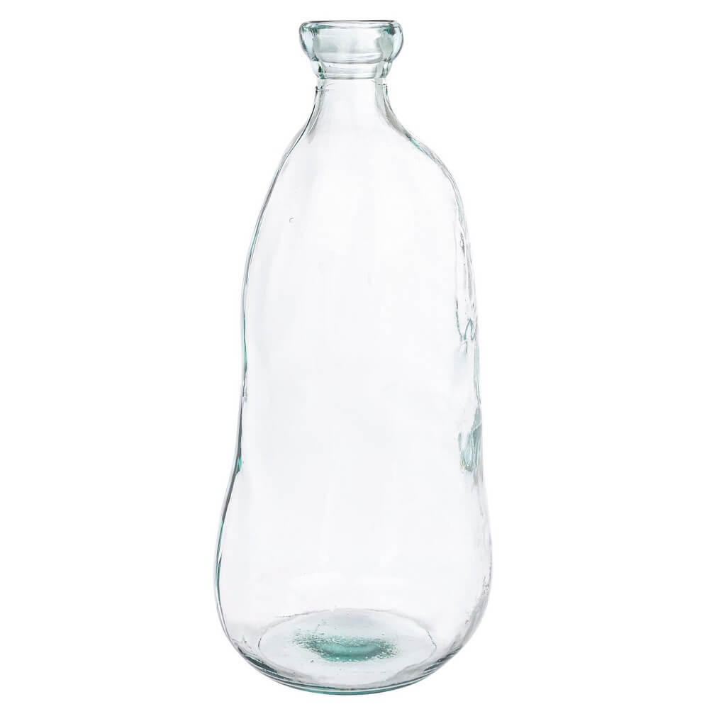 Bottiglia Vaso in Vetro Riciclato Trasparente Alta 52 cm - ERI