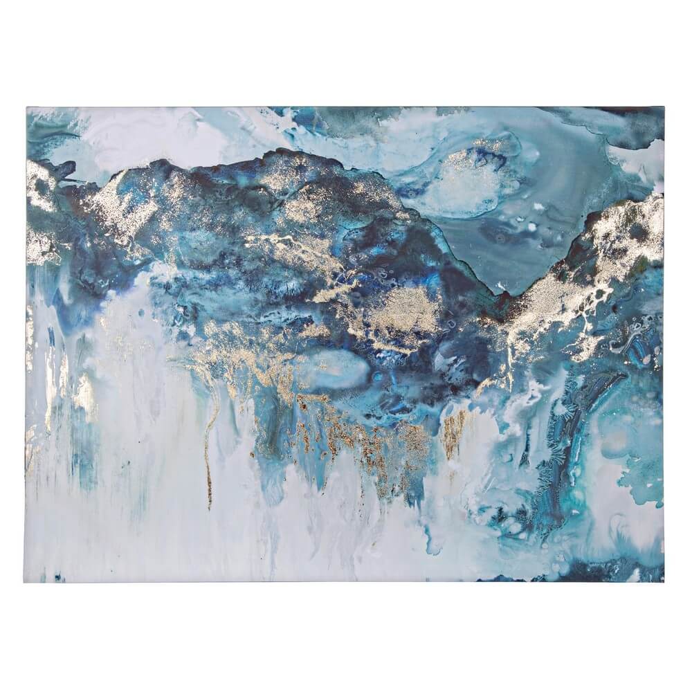 Dipinto astratto su tela olio con dettagli oro 120x90 cm - JAVIER