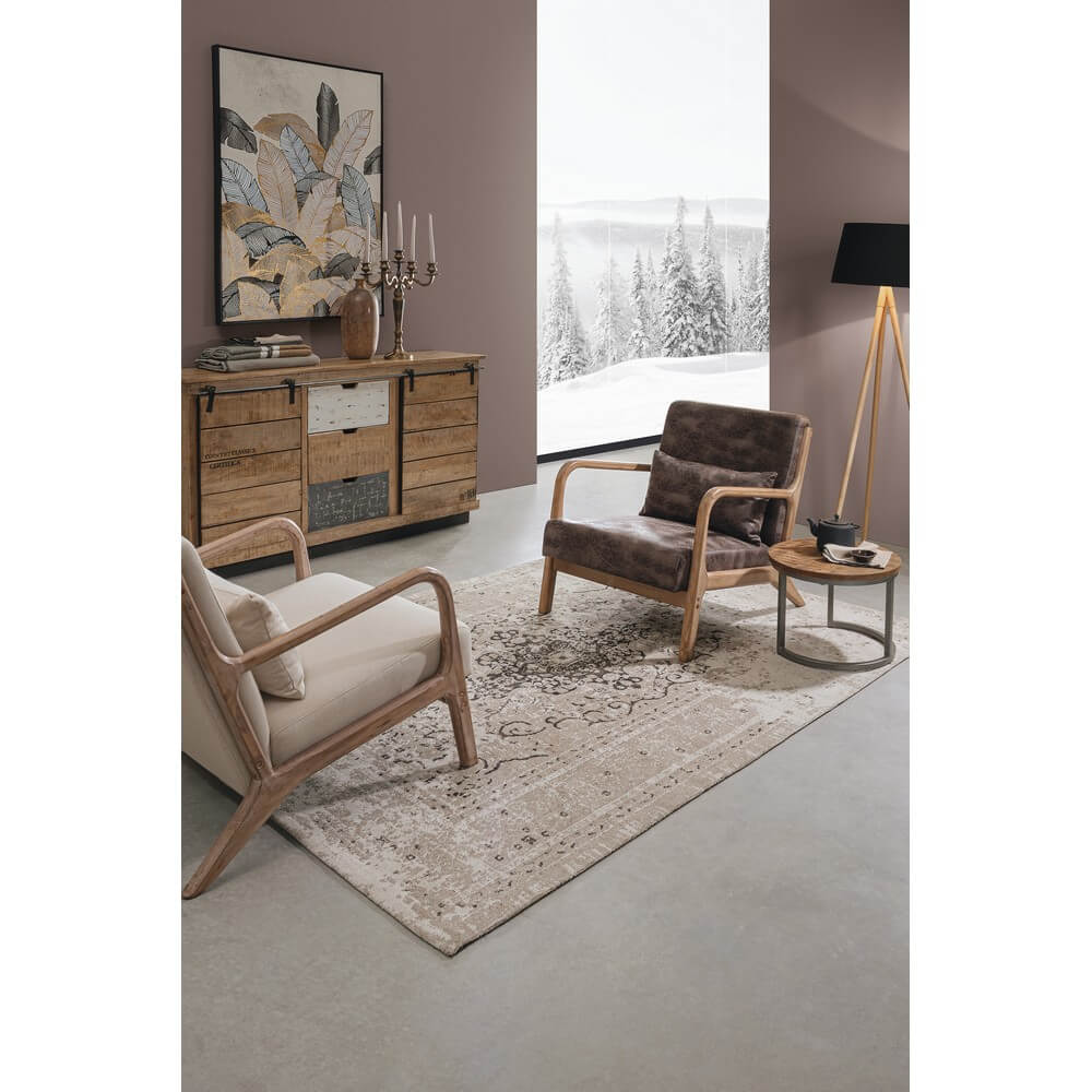 Quadro con Cornice Foglie Tropicali Oro su Tela 82x122 cm - SVETLANA