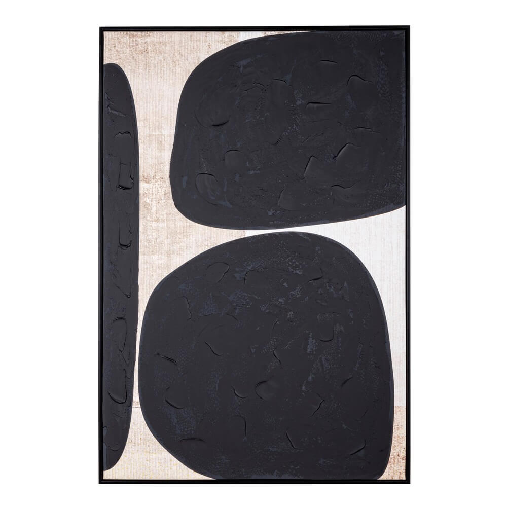 Quadro Astratto con Cornice in MDF Stampa su Tela 82x122 cm - RINA