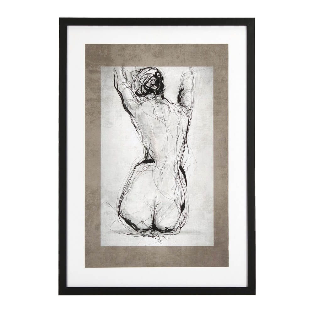 Quadro con Cornice Figura Femminile Astratta 50x70 cm - PRIYA