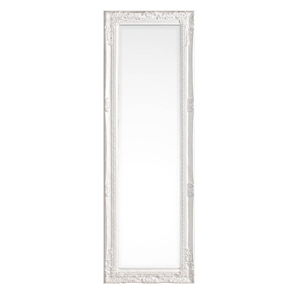 Specchio da Parete con Cornice Bianca Barocca 42x132 cm - HALL