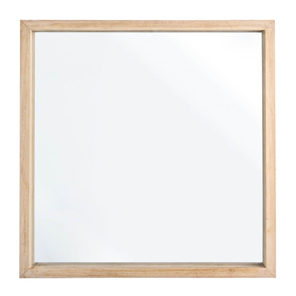 Specchio Quadrato con Cornice in Legno di Paulonia 52x52 - YOUNG