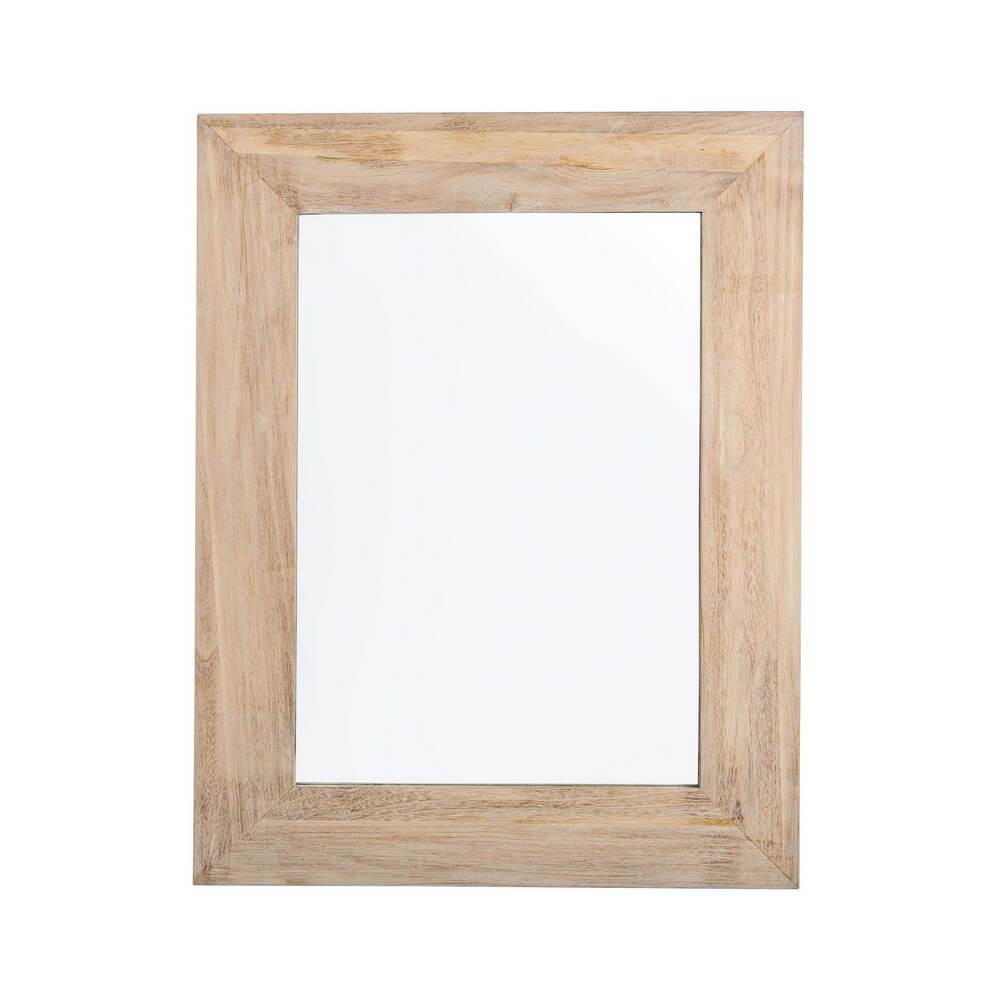Specchio da Parete con Cornice in Legno di Paulonia 72x92 cm - YOUNG