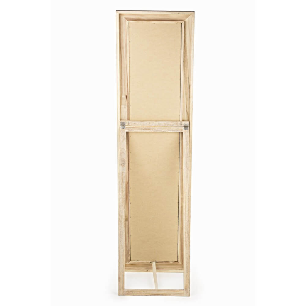 Specchio da Terra Rettangolare con Cornice in Legno di Paulonia - YOUNG