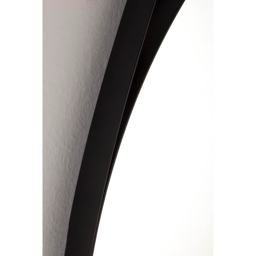 Specchio Rotondo da Parete con Cornice in Acciaio Nero - TRANQUIL