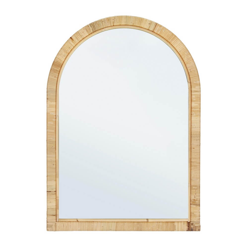 Specchio da Parete ad Arco in Rattan con Intreccio Vienna - EDWARDS