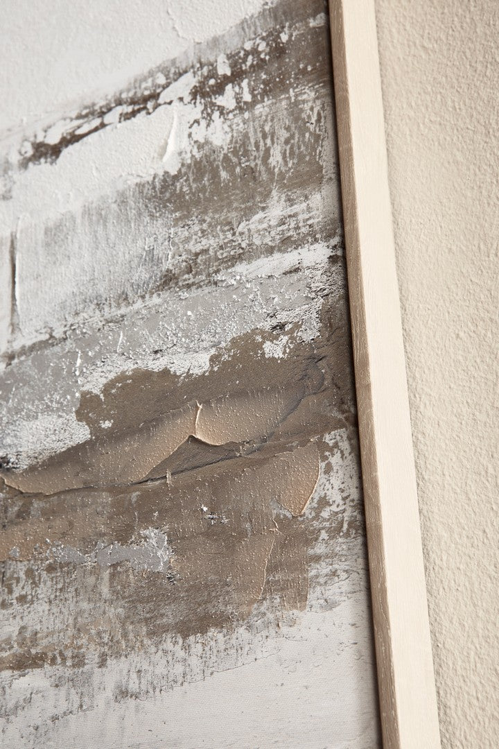 Set di 2 Quadri Astratti su Tela Dipinta a Mano con Cornice - BOLD