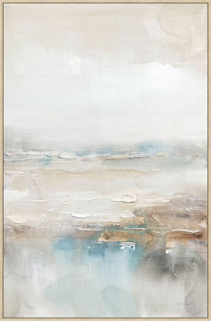 Quadro Astratto Dipinto a Mano su Tela con Cornice 82x122 cm - BOLD