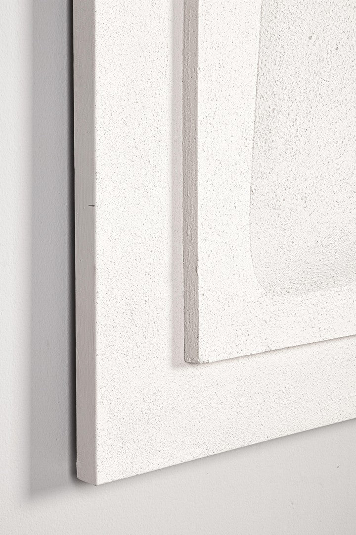 Quadro decorativo in tela effetto 3D figura astratta bianca 100x140 - TEXTURE