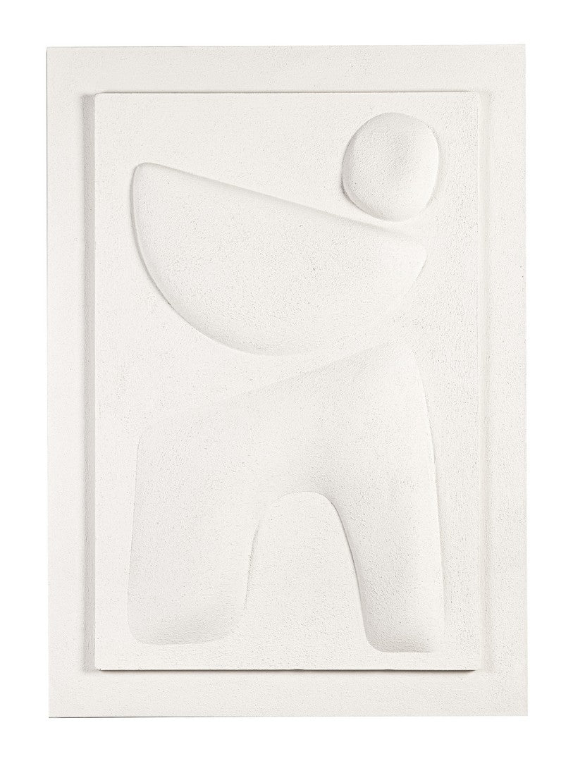Quadro decorativo in tela effetto 3D figura astratta bianca 100x140 - TEXTURE