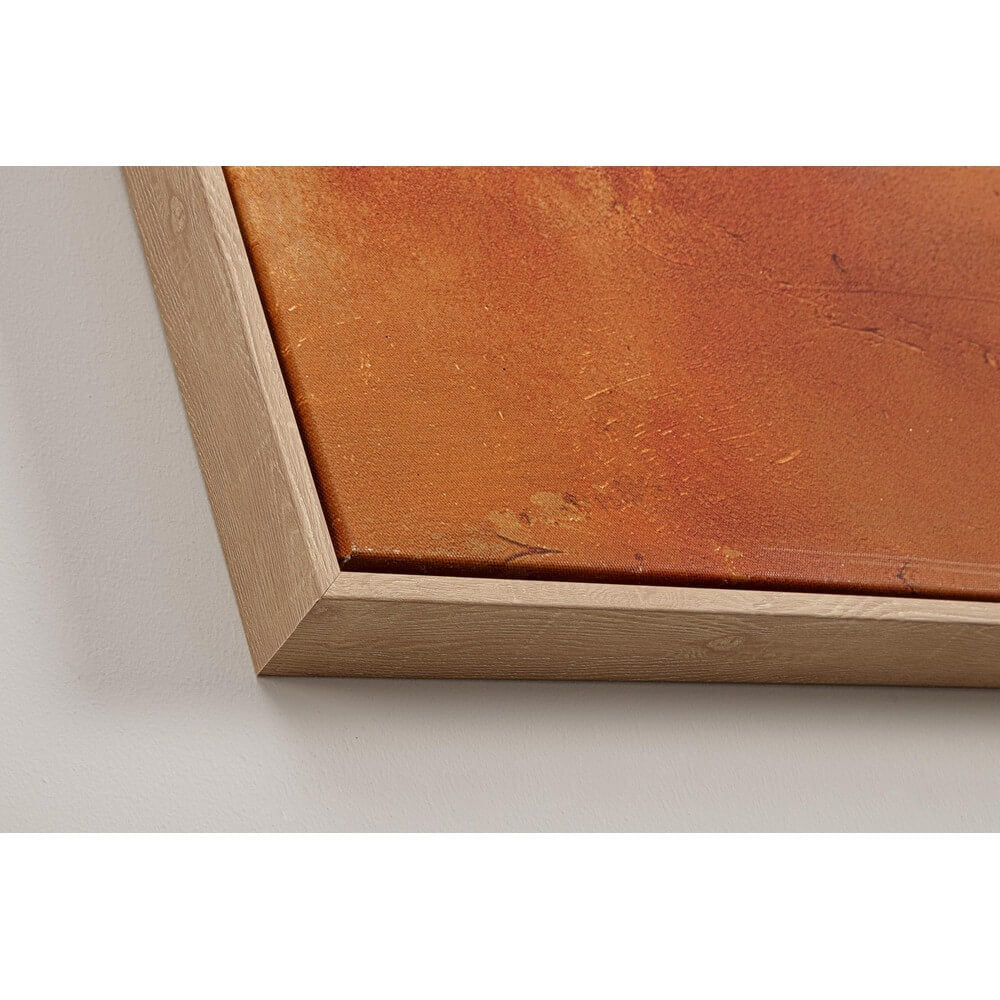 Quadro dipinto a mano su tela con cornice e foglie dorate - BOLD