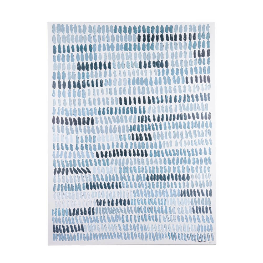 Quadro su Tela Astratto Blu Dipinto a Mano 90x120 cm - DMITRI