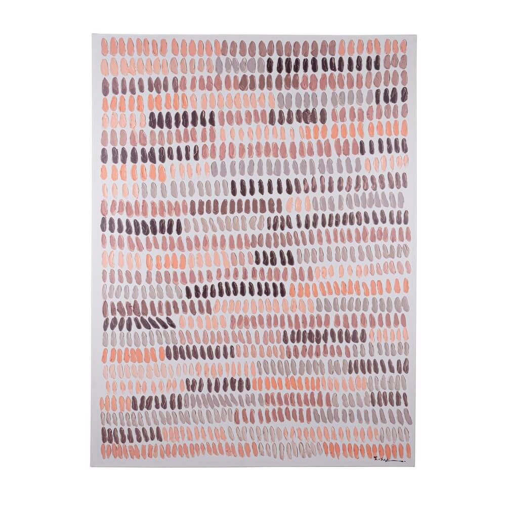 Quadro su Tela Dipinto a Mano Astratto Toni Rosa 90x120 cm - DMITRI