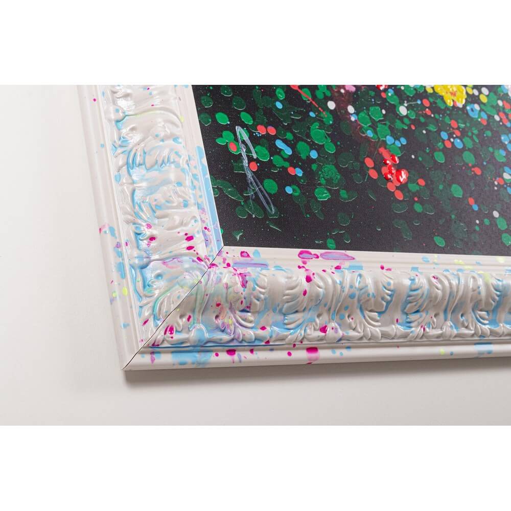 Quadro con Cornice Stampa su Tela Dipinta a Mano 168x138 cm - SPOTTY