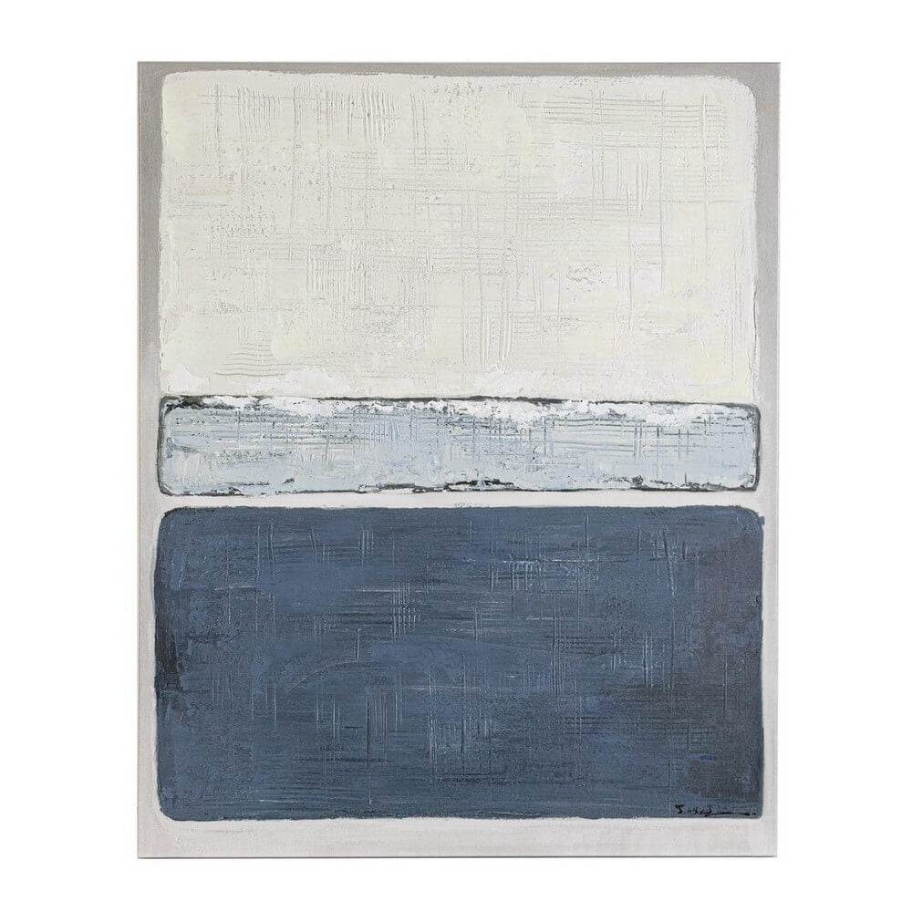 Quadro Astratto Dipinto a Mano su Tela con Cornice 80x100 cm - BANDY