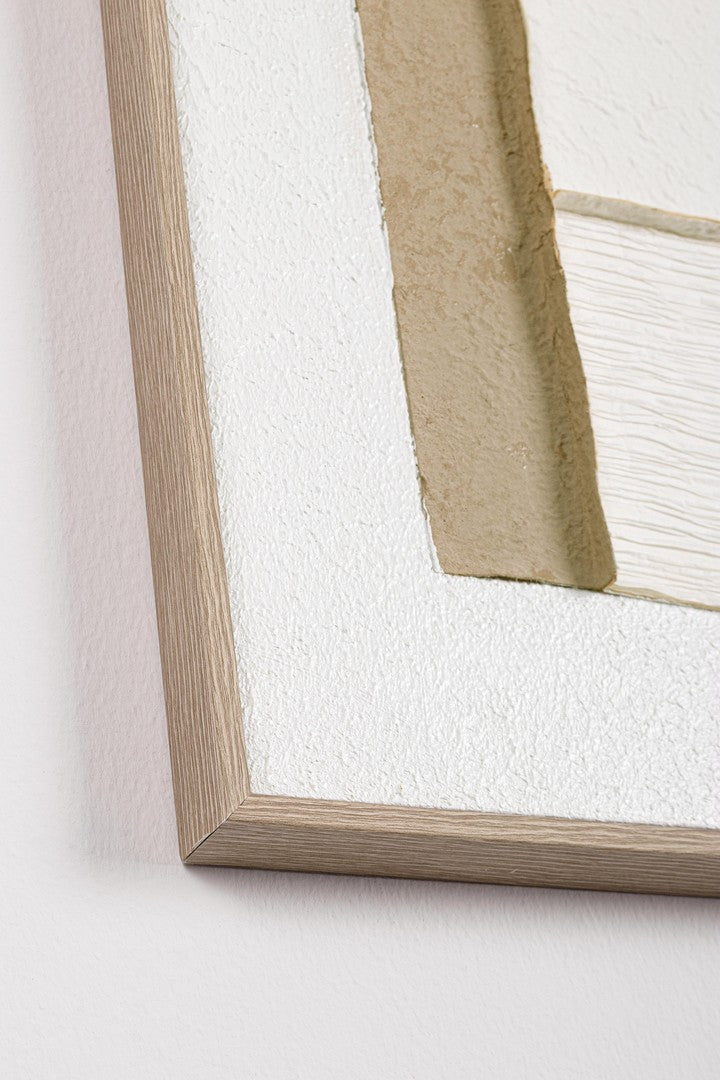 Set di 4 Dipinti con Cornice Astratti in Rilievo su Tela 60x80 - THANDREL