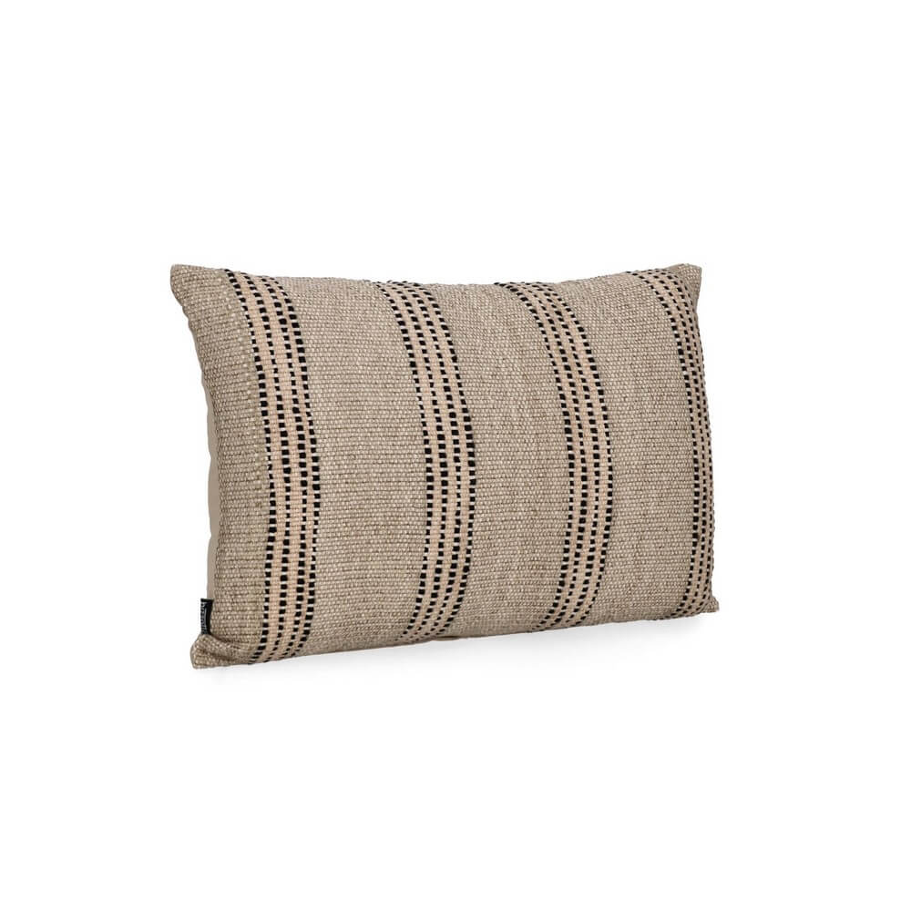 Cuscino decorativo in cotone e velluto a righe 60x40 cm - DANTRA