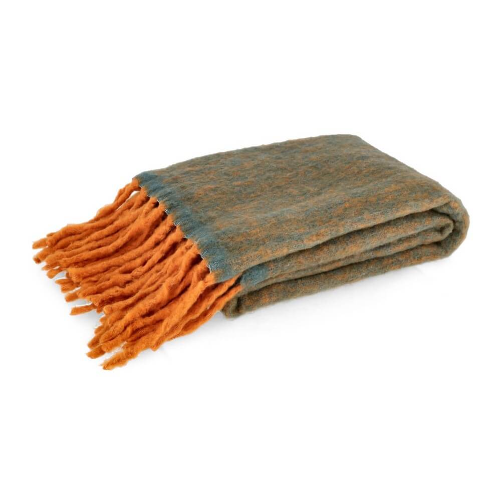 Coperta in Acrilico e Lana con Frange 130x170 cm - WINNIE
