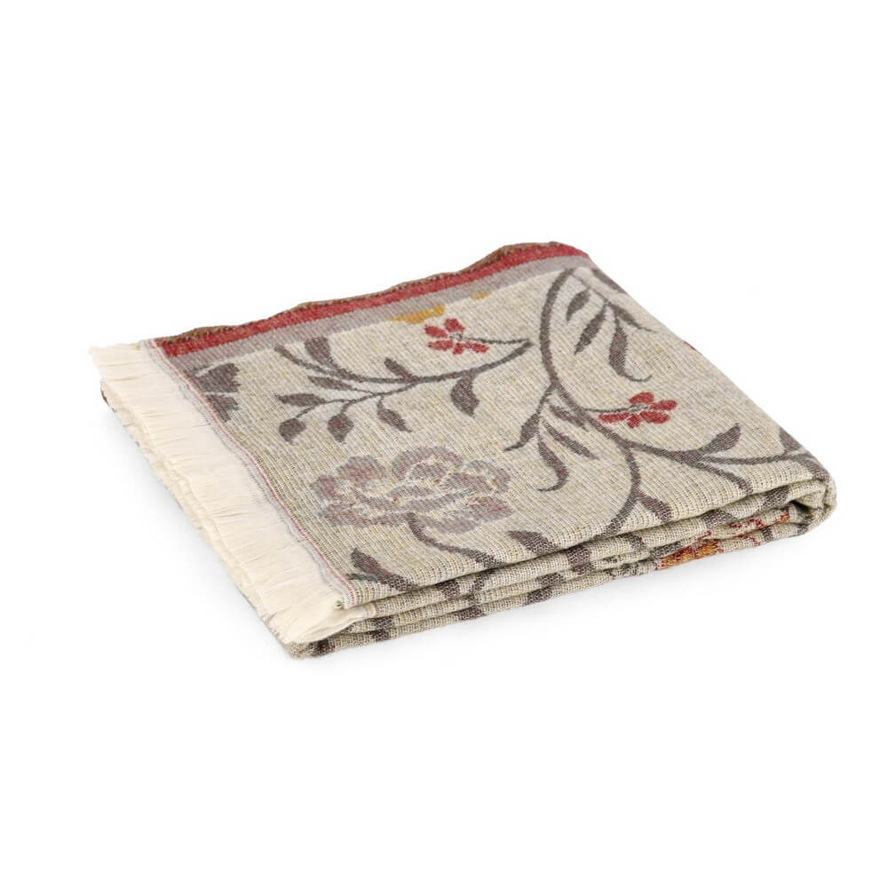 Coperta in acrilico e poliestere con motivo floreale 130x170 cm - PRISCILLA