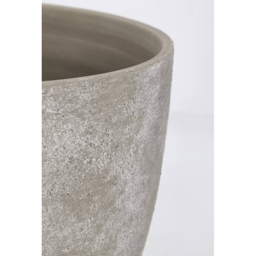 Set da 3 Porta Vaso in Terracotta Effetto Cemento Grigio - HECTOR