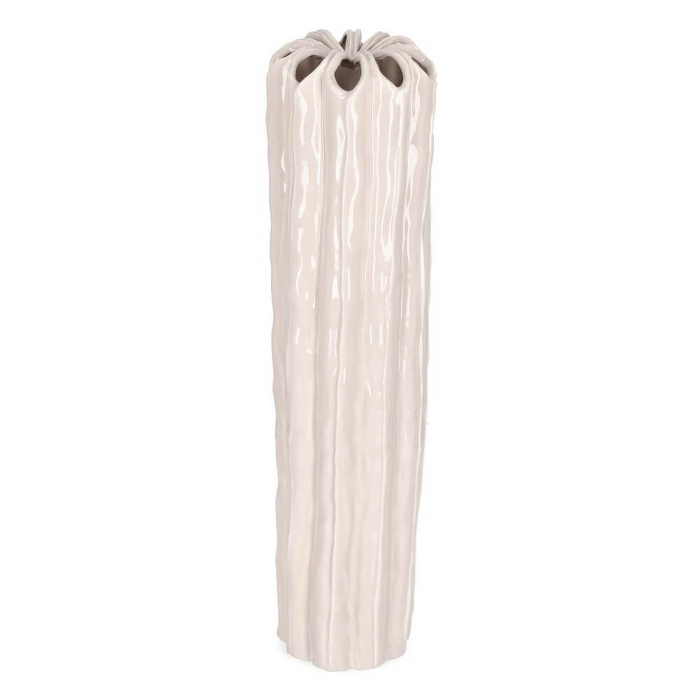 Vaso alto in ceramica smaltata forma organica con aperture - KICHI