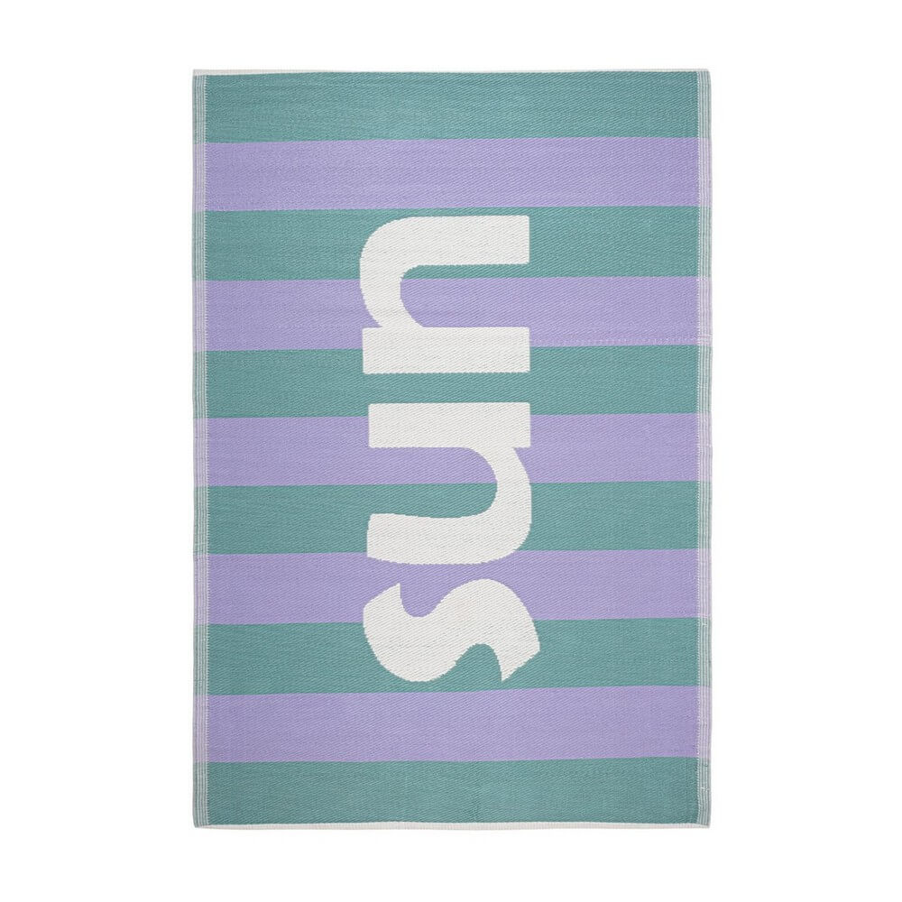 Tappeto da esterno a righe con scritta Sun 160x230 cm - KARERA