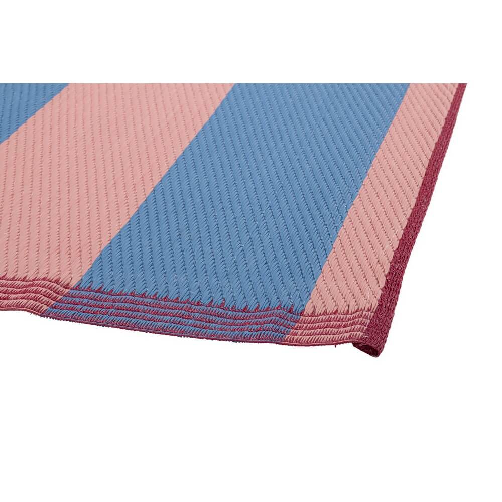 Tappeto da Esterno a Righe con Scritta in Polipropilene 160x230 - KARERA