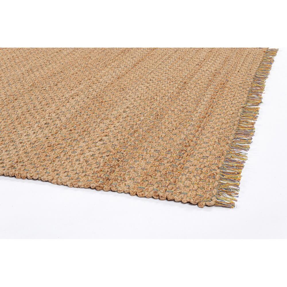 Tappeto in Iuta e Cotone Intrecciato a Mano con Frange 200x300 - RUANDA
