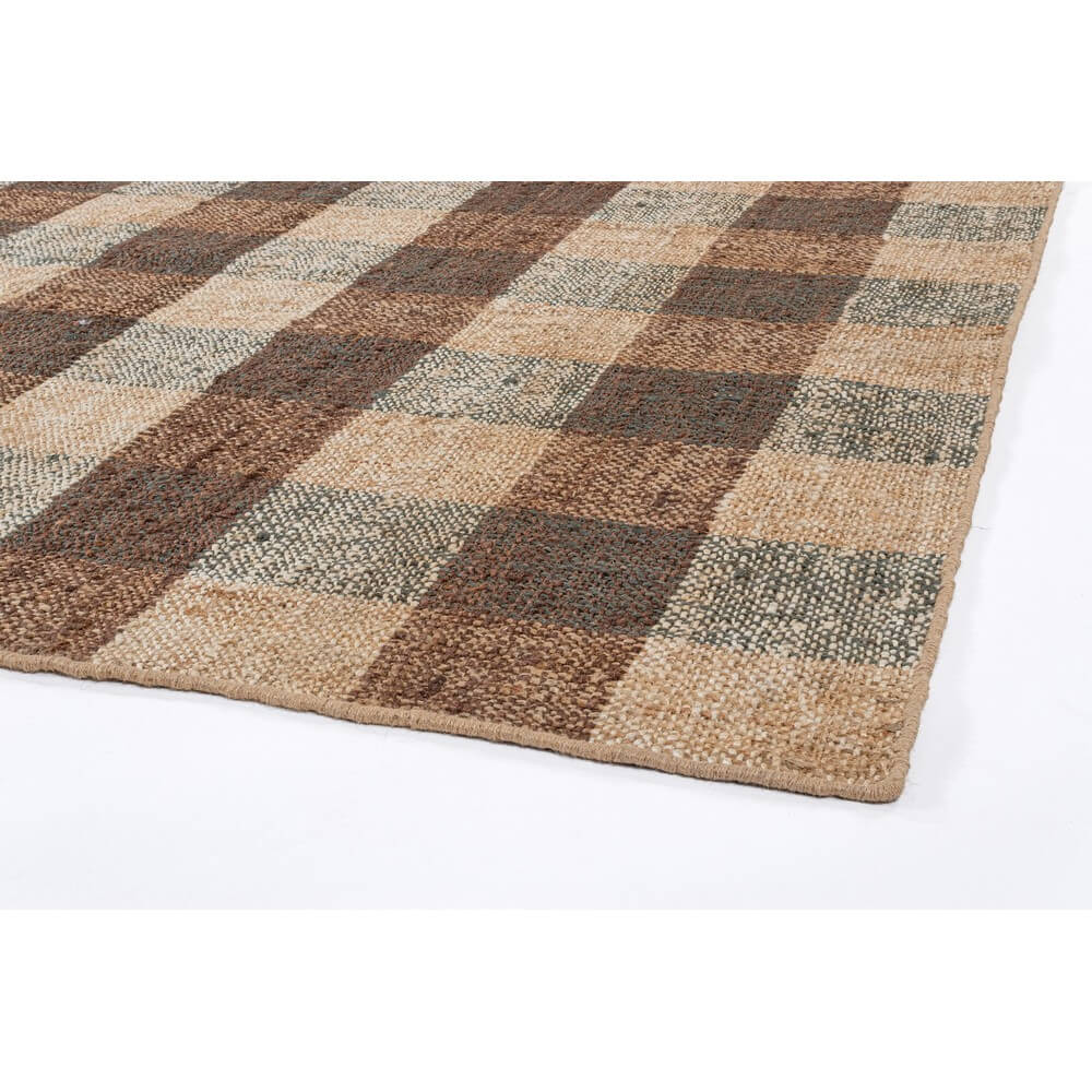 Tappeto in Iuta Artigianale a Quadri 160x230 cm - RUANDA