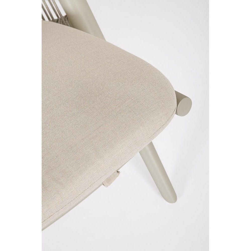 Set di 2 Poltrone Lounge da Esterno con Cuscini in Alluminio e Corde - ISOLDE