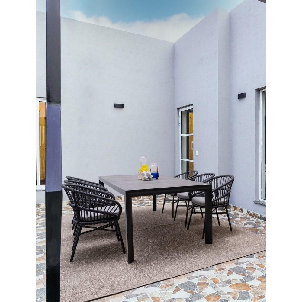 Tavolo da esterno in alluminio e ceramica 220x100 cm - MASON
