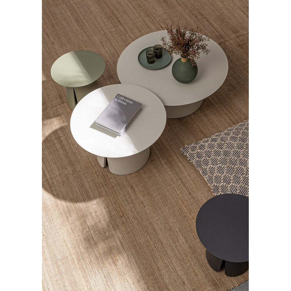 Set di 2 Tavolini da Salotto Rotondi in Alluminio Verniciato - KIRELL