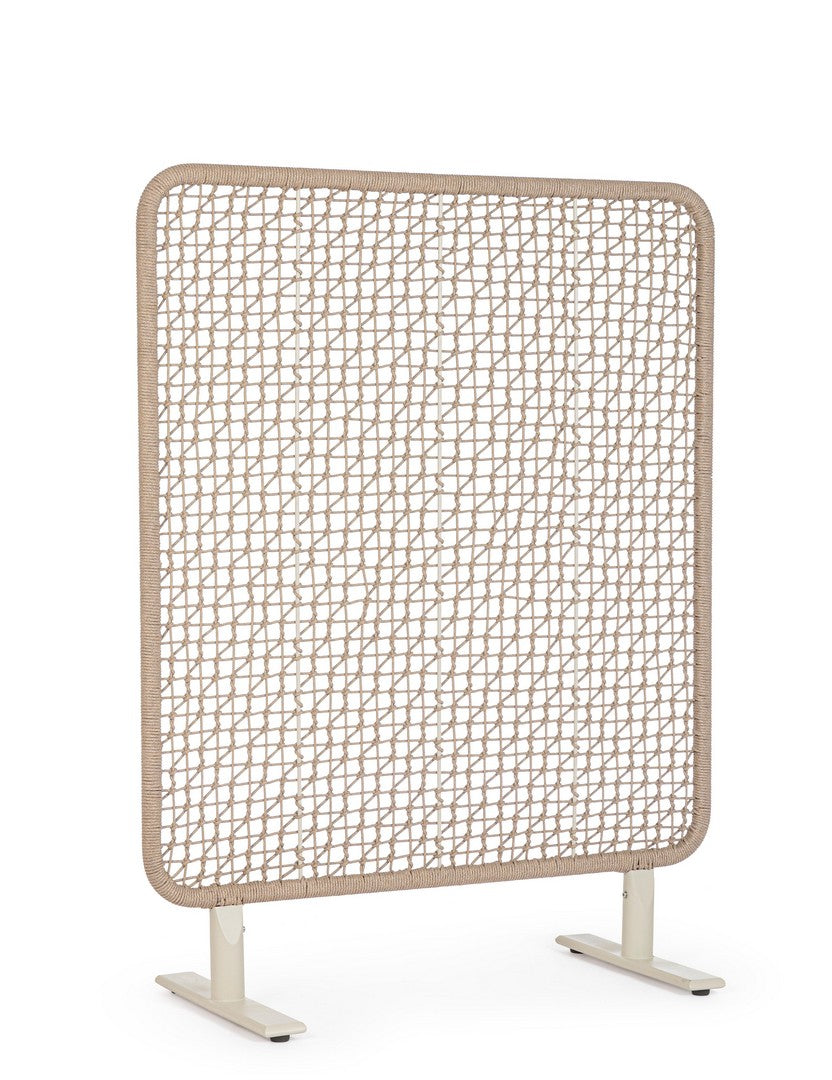 Paravento da Esterno in Corda Intrecciata con Struttura in Alluminio 120x150 cm - BABILO