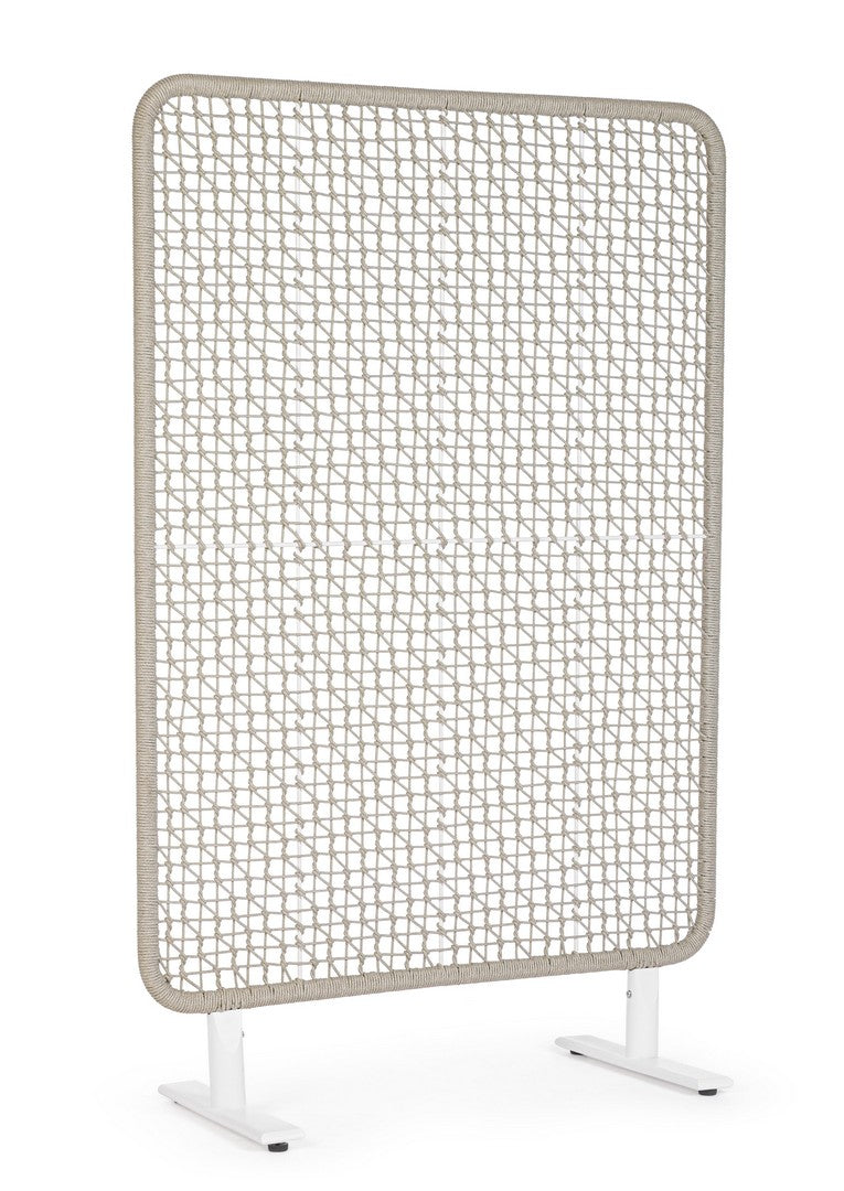 Paravento da Esterno in Alluminio e Corda Intrecciata 120x180 cm - BABILO