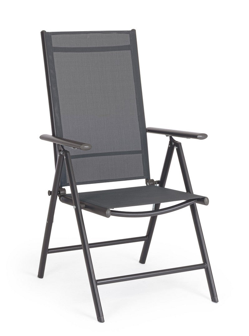 Set di 2 Sedie da Giardino Pieghevoli Reclinabili con Braccioli - MICHIGAN