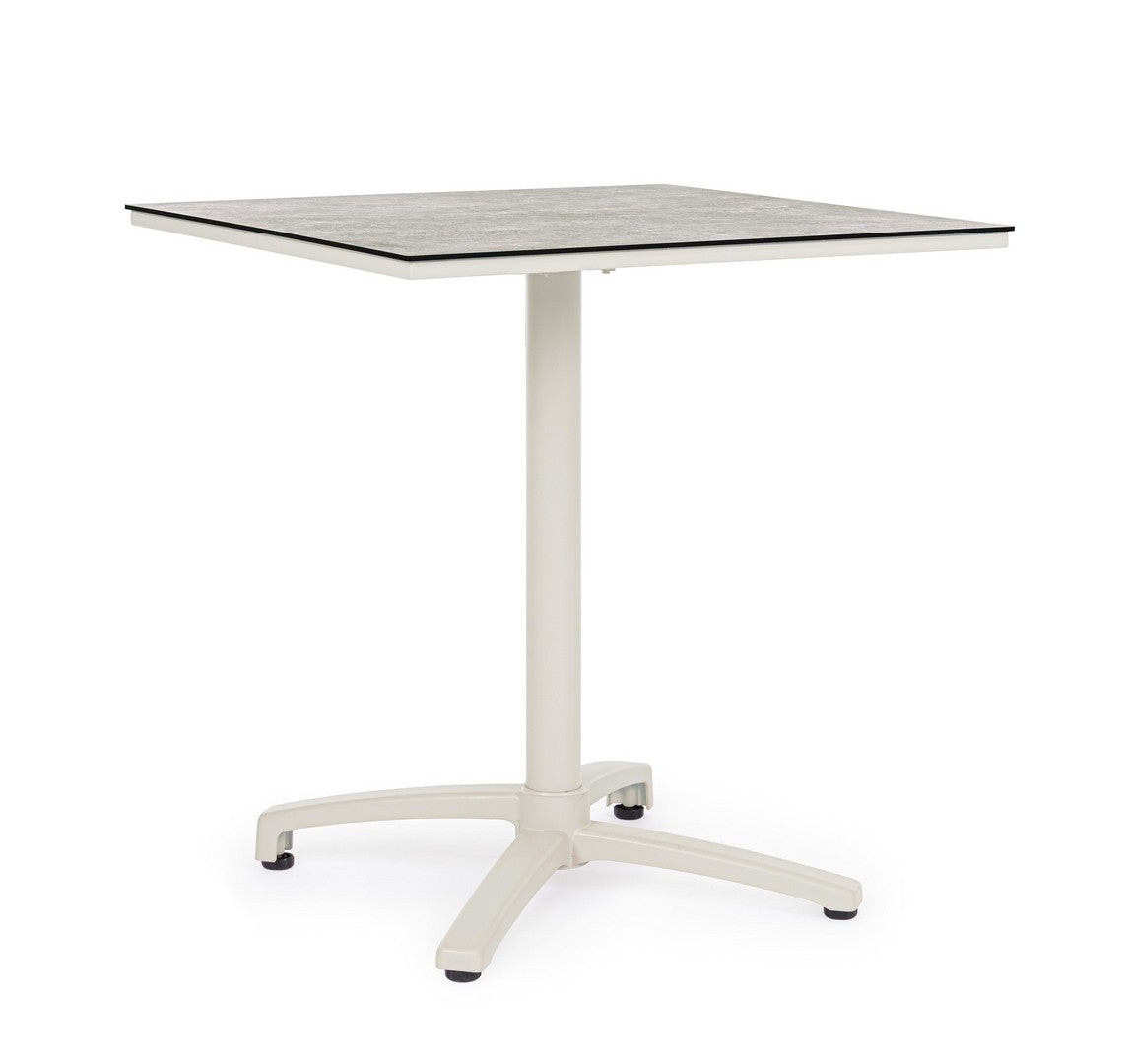 Tavolo da bar pieghevole 70x70 in alluminio e piano HPL - CLARET