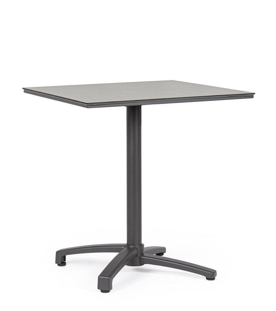 Tavolo da bar quadrato pieghevole 70x70 piano HPL base alluminio - CLARET