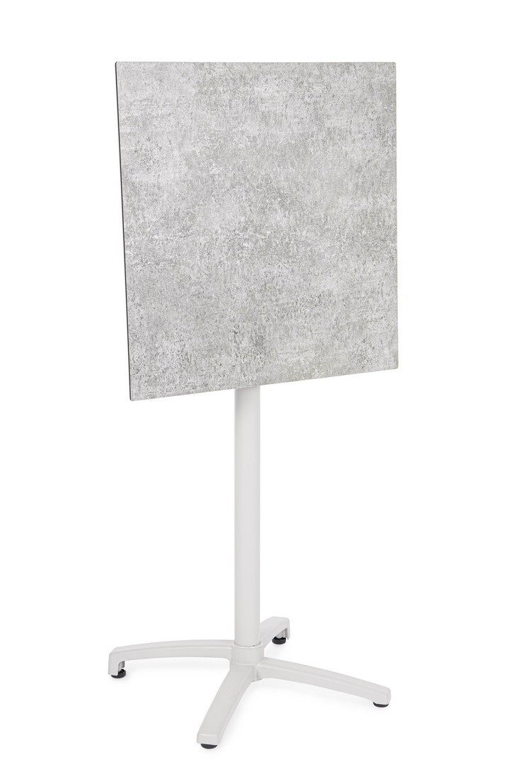 Tavolo bar alto pieghevole 70x70 in alluminio con piano HPL - CLARET