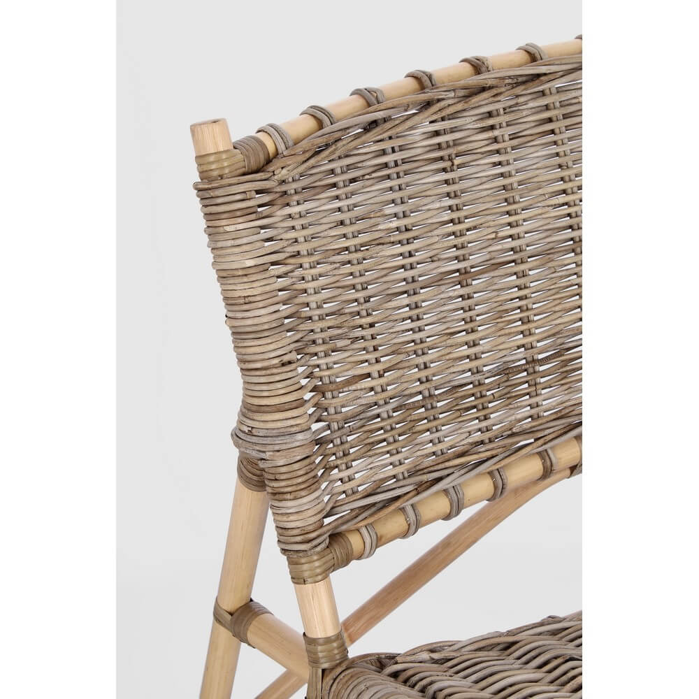 Poltrona Lounge in Rattan Intrecciato Kubu Stile Naturale - MIRABELLE