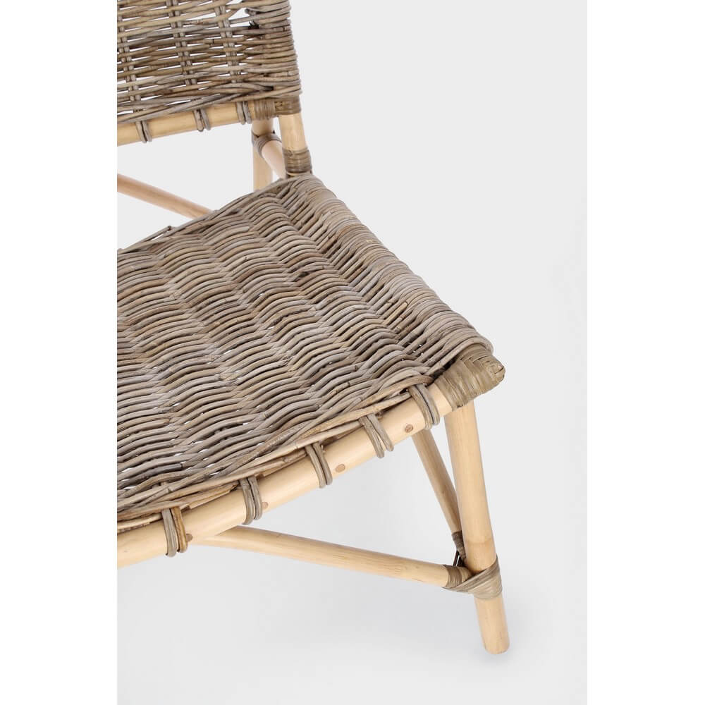 Poltrona Lounge in Rattan Intrecciato Kubu Stile Naturale - MIRABELLE