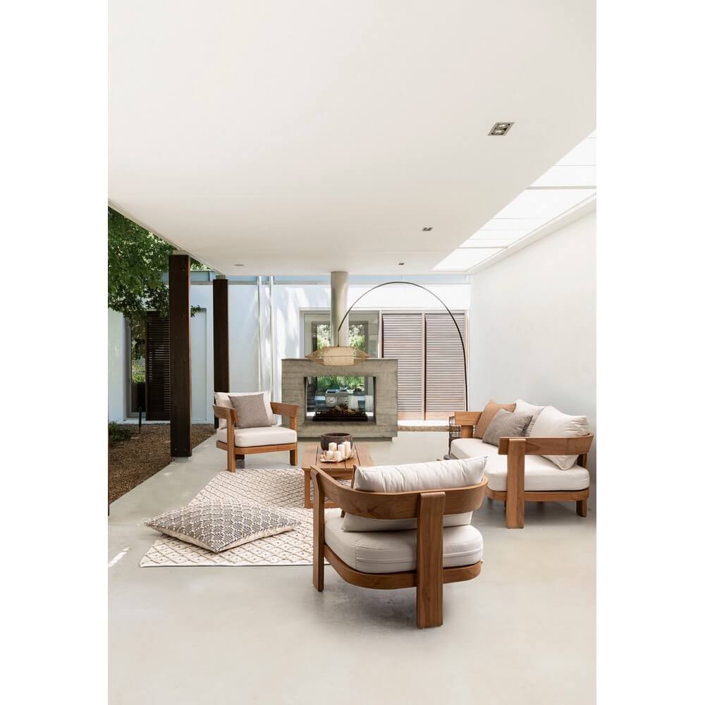 Tavolino da giardino in legno teak certificato 122x60 cm - ZAFIRA