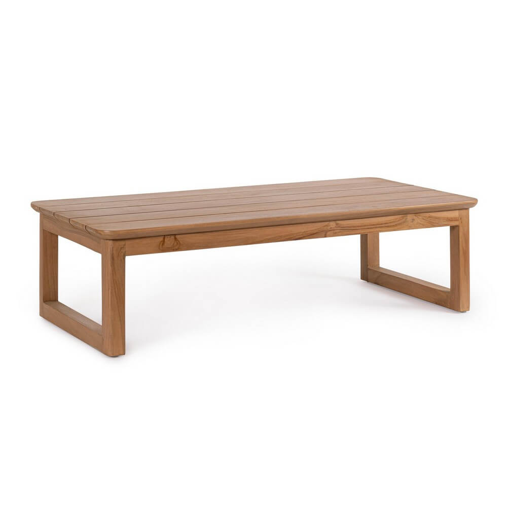 Tavolino da giardino in legno teak certificato 122x60 cm - ZAFIRA