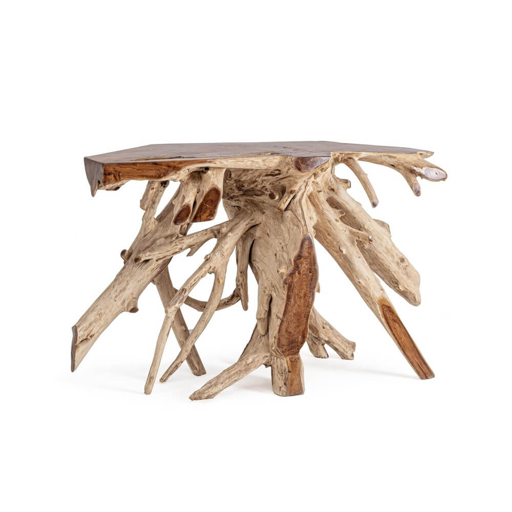 Consolle in Radici di Teak Naturale Artigianale 120x45 cm - ROSE