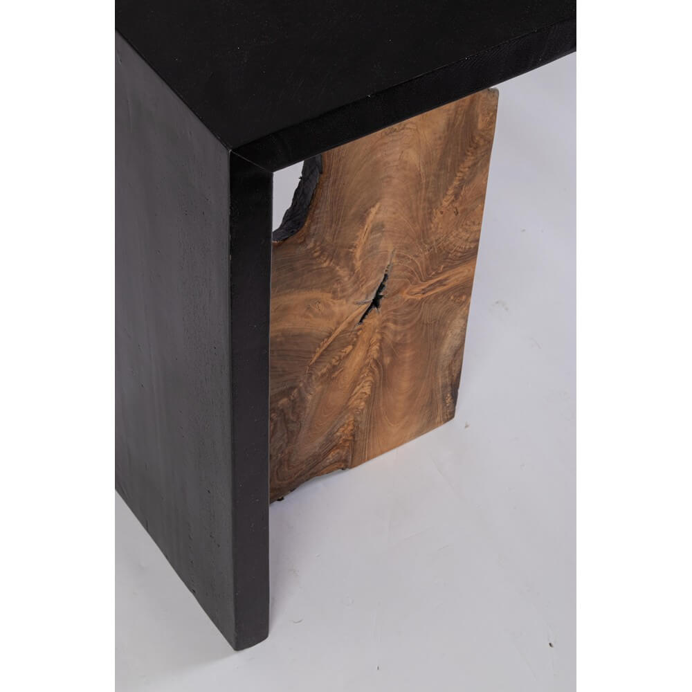 Tavolino Alto in Legno Teak e Suar con Finitura Naturale - MIA